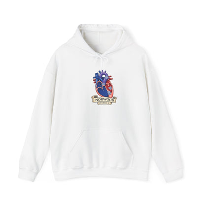 Heart & Gear Norwood Hoodie — Anatomical Heart Vintage Crest Hoodie
