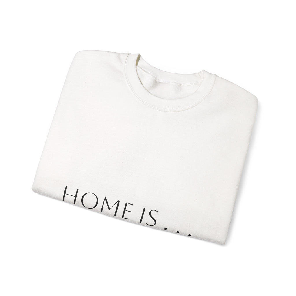 Home Is… Crewneck Sweatshirt — “Wherever Cardiology Admits Us” Cardiology Doctor Gift