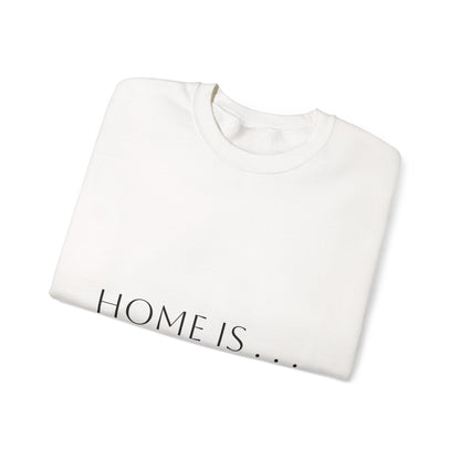 Home Is… Crewneck Sweatshirt — “Wherever Cardiology Admits Us” Cardiology Doctor Gift