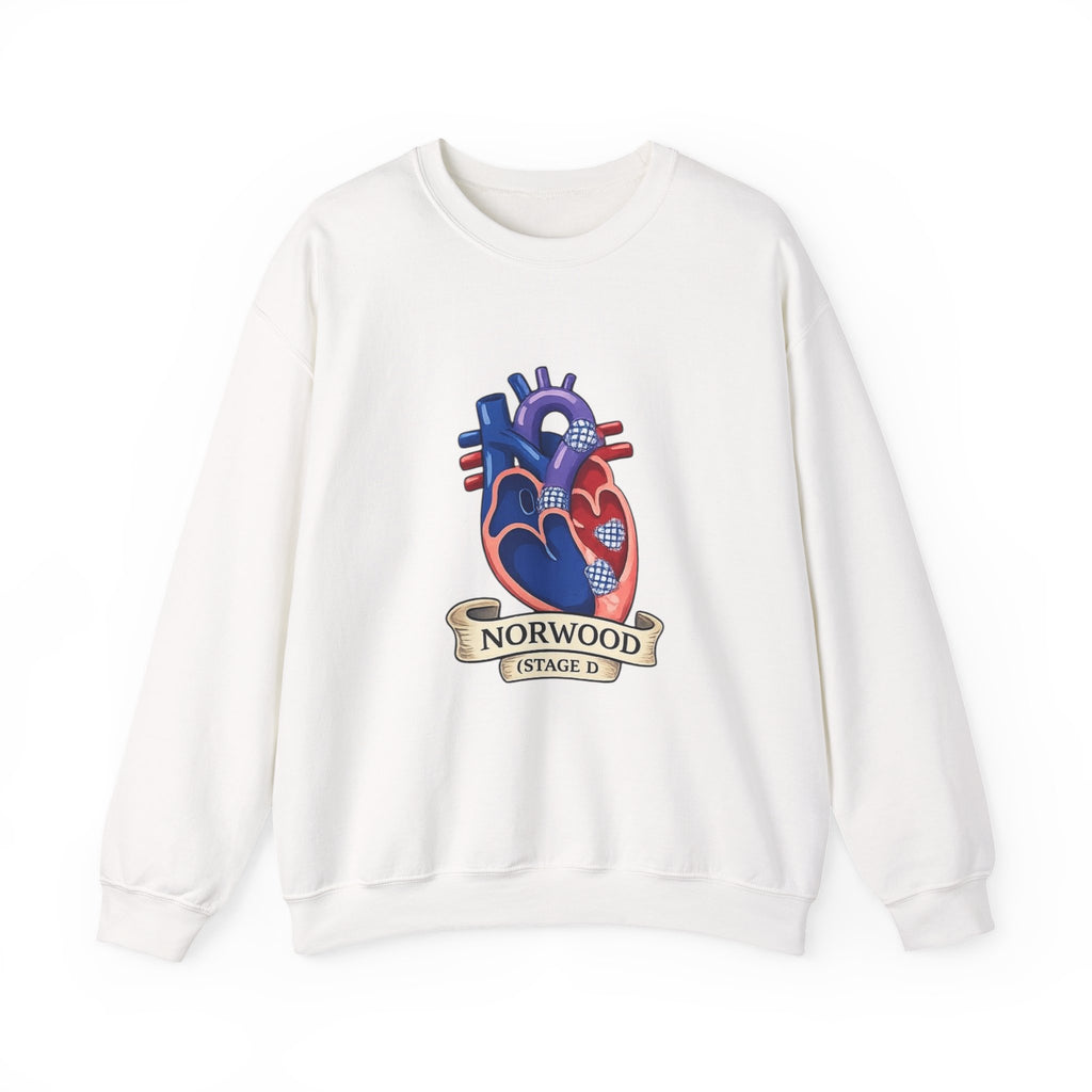 Crewneck Sweatshirt — Norwood Stage D Anatomical Heart Design