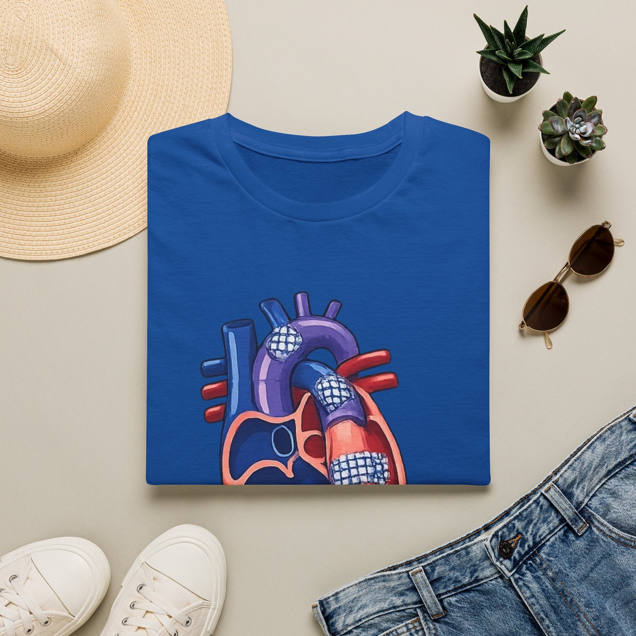 Anatomical Heart T-Shirt — 'FONTAN (Stage I/II)' Medical Illustration Tee