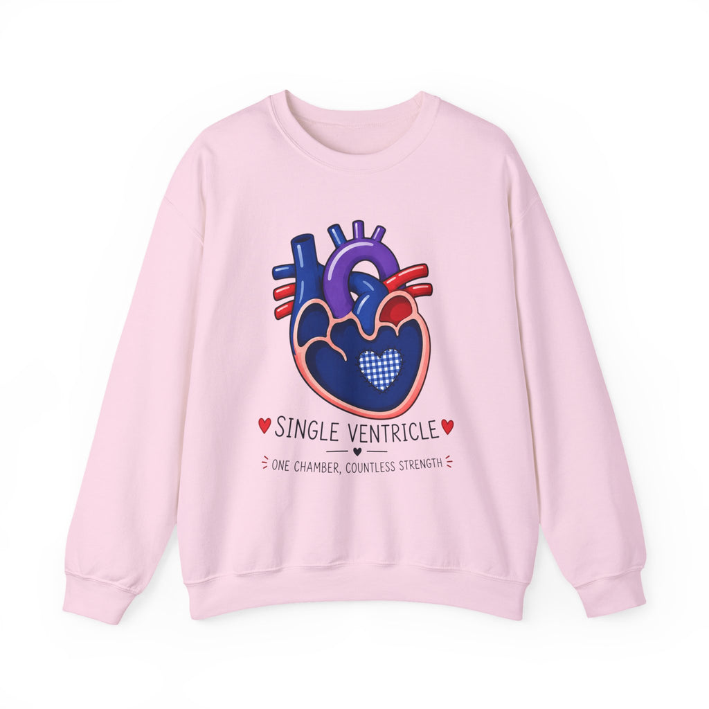Single Ventricle Crewneck Sweatshirt — Congenital Heart Awareness Pullover