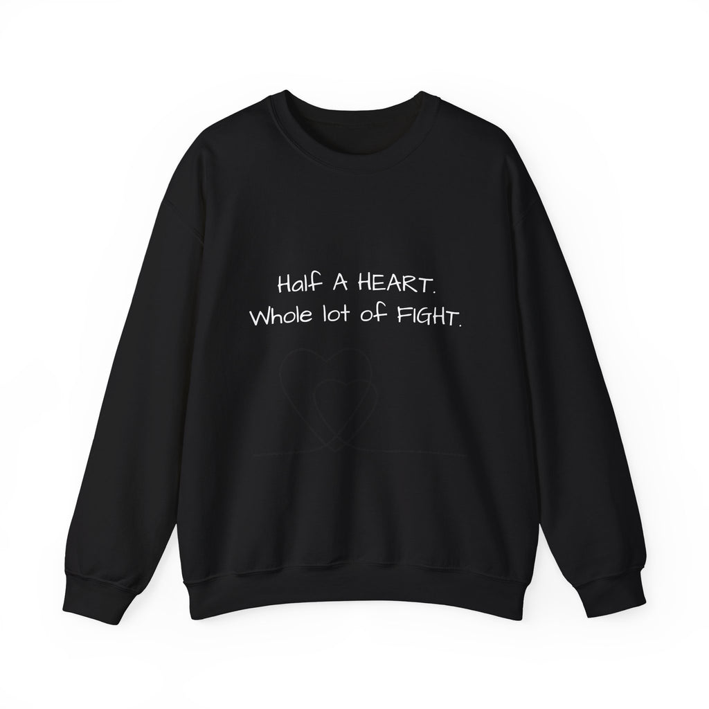 Half a Heart Crewneck Sweatshirt — HLHS awareness