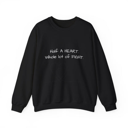 Half a Heart Crewneck Sweatshirt — HLHS awareness