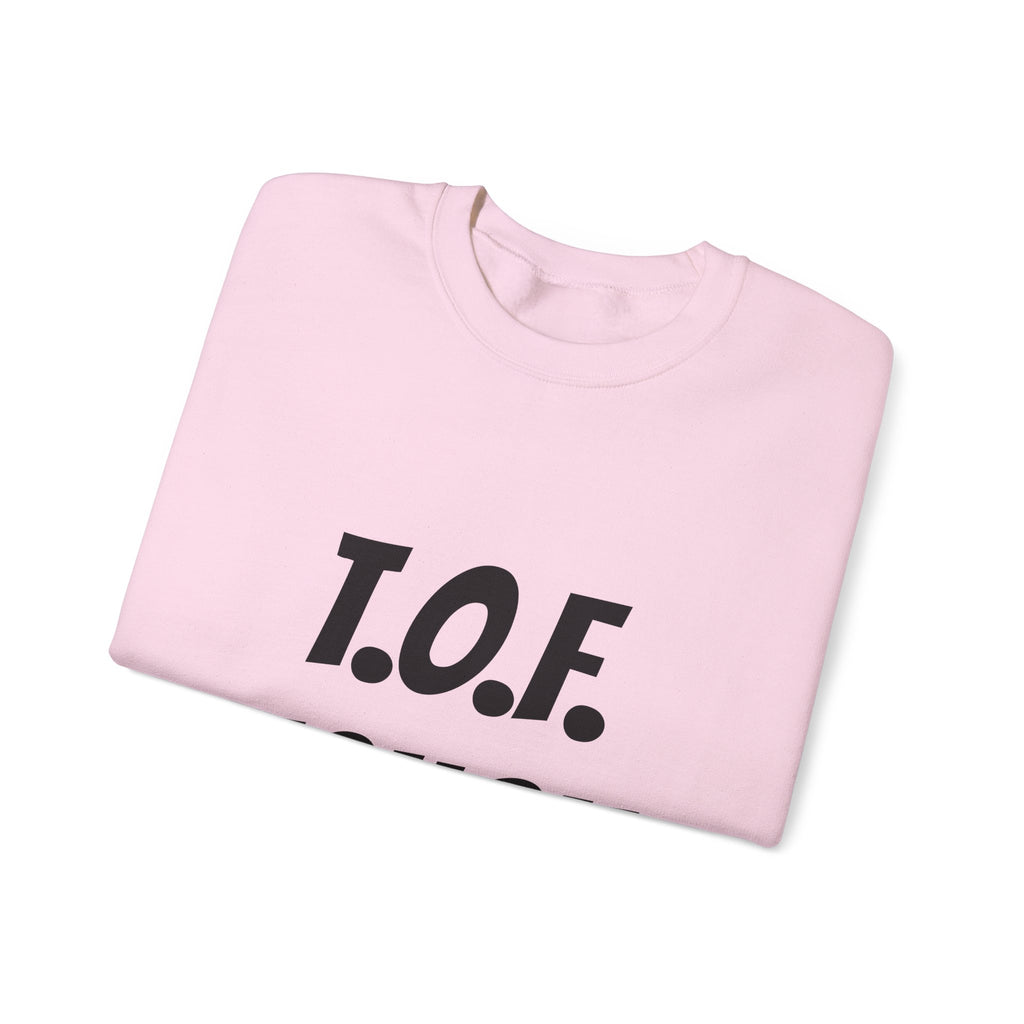 T.O.F. Tough Crewneck Sweatshirt — Minimal Heart Graphic