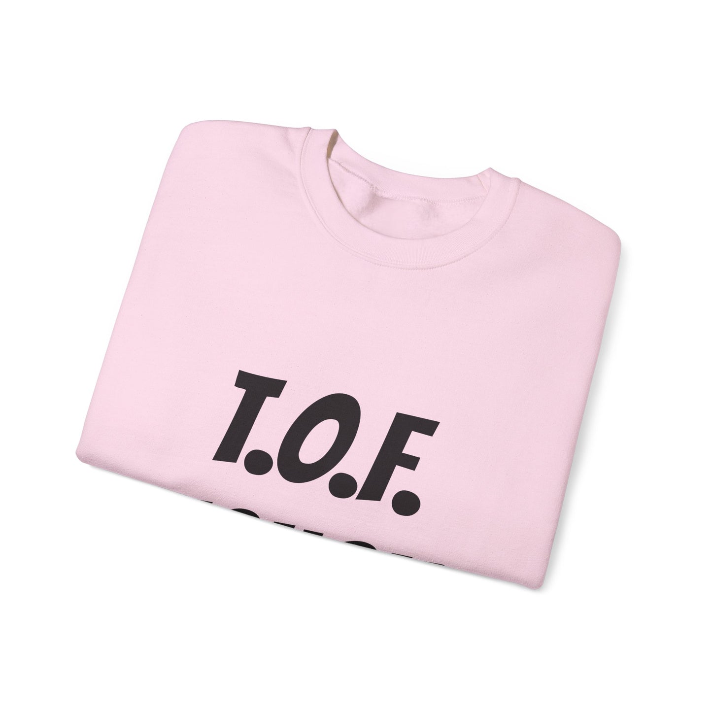 T.O.F. Tough Crewneck Sweatshirt — Minimal Heart Graphic