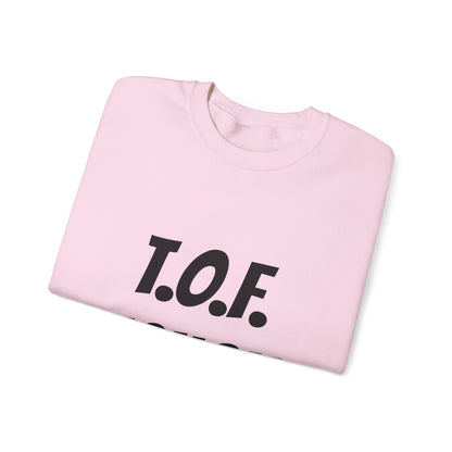 T.O.F. Tough Crewneck Sweatshirt — Minimal Heart Graphic
