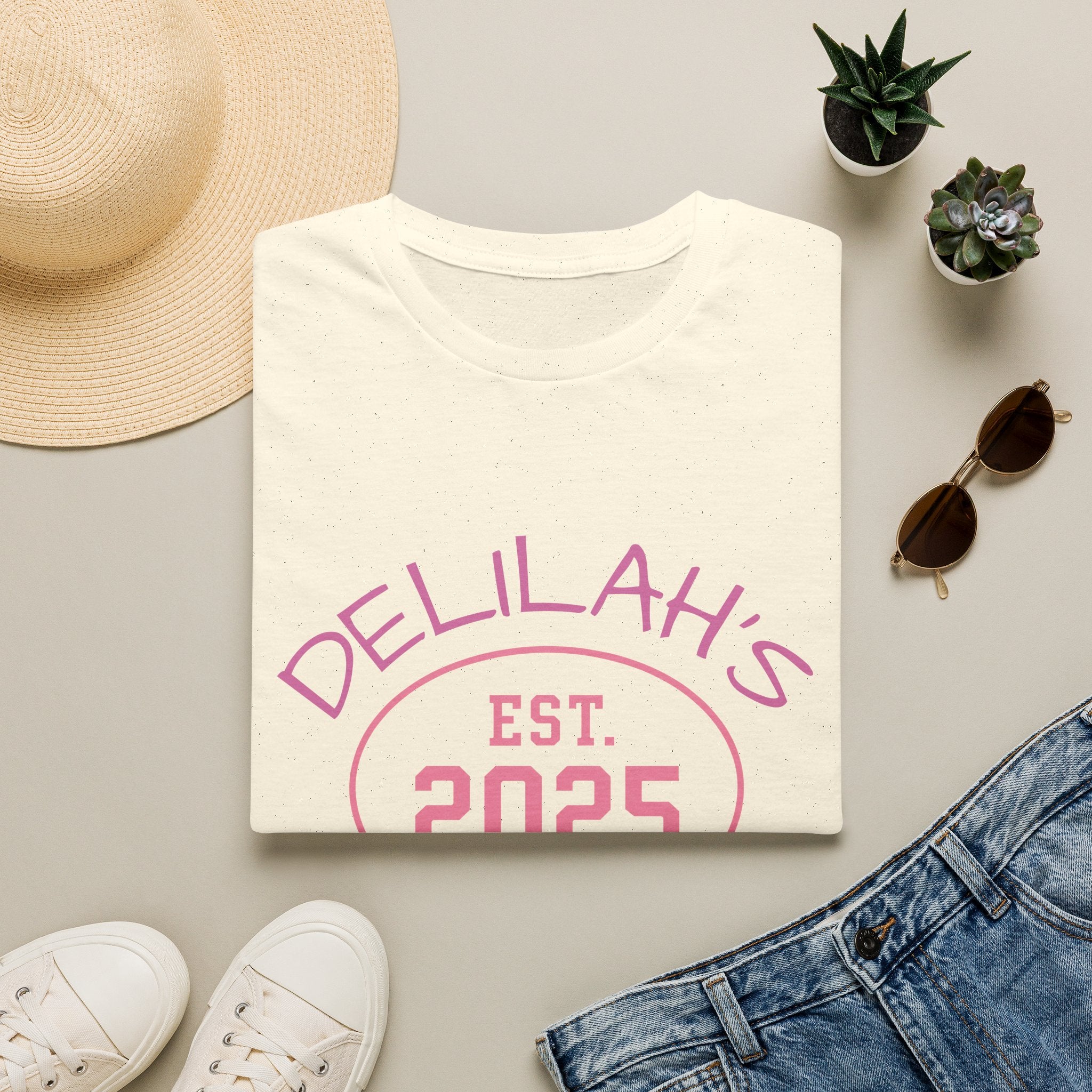 Personalized 'Delilah's Est. 2025' T-Shirt