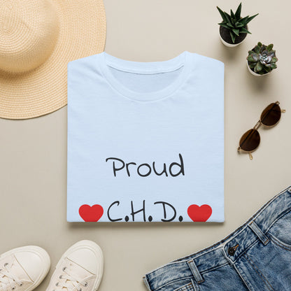 Proud C.H.D. T‑Shirt — Heart Support Shirt for CHD Awareness (Grandpa)