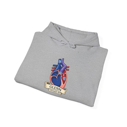 Anatomical Heart Hoodie — 'GLENN' Banner Vintage Tattoo Sweatshirt