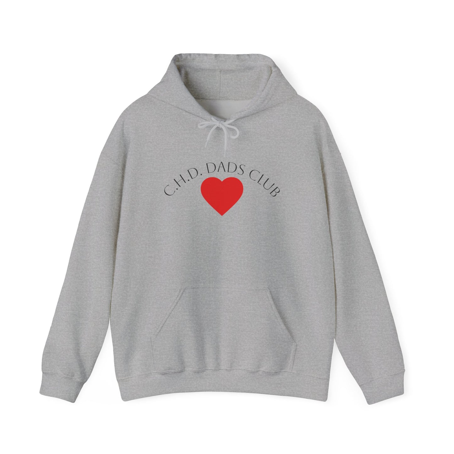 CHD Dads Club Hoodie — Minimal Heart Pullover for New & Expecting Fathers