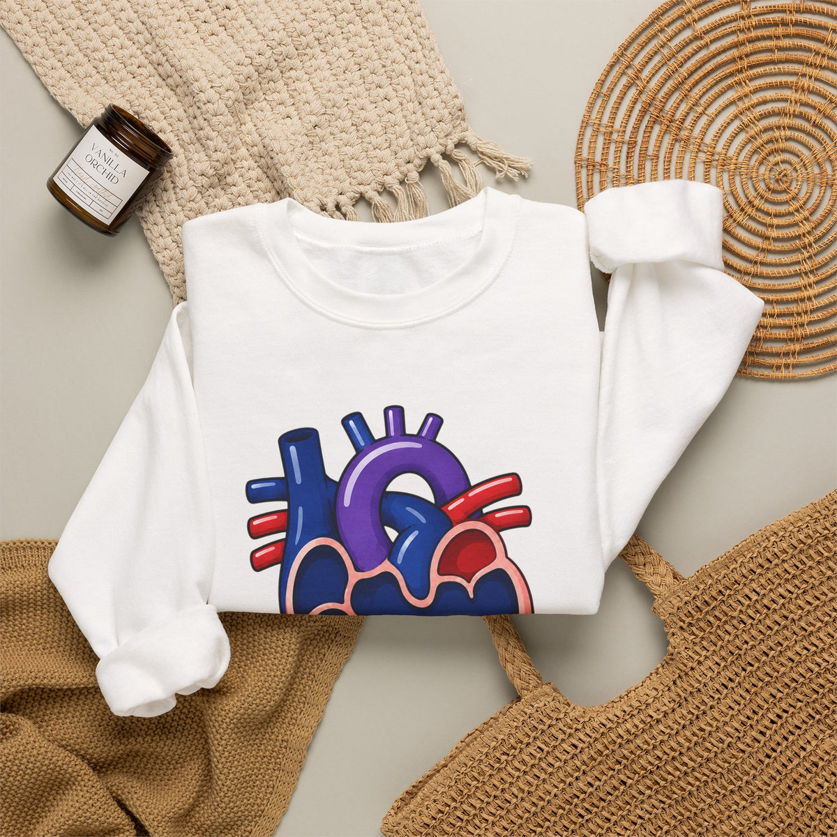 Single Ventricle Crewneck Sweatshirt — Congenital Heart Awareness Pullover