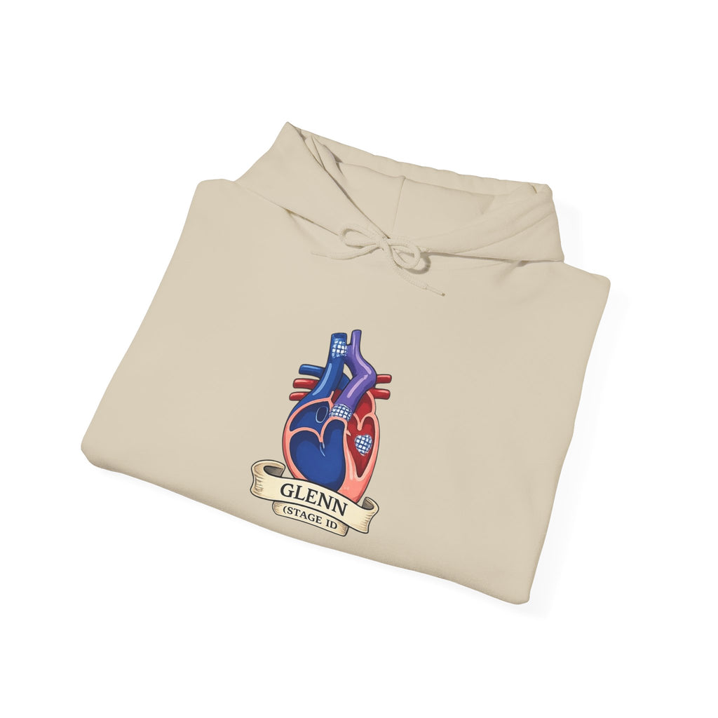Anatomical Heart Hoodie — 'GLENN' Banner Vintage Tattoo Sweatshirt