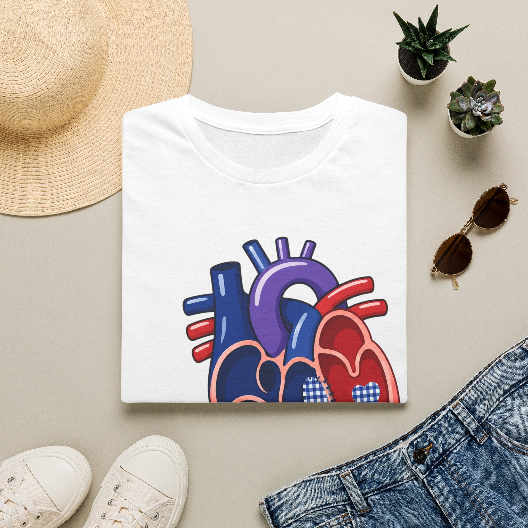 Heart Anatomy T-Shirt — ASD Repair Heart Patch Graphic Tee