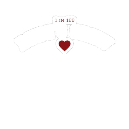 Ruby’s Crew Sticker — '1 in 100' Heart Kiss-Cut Sticker