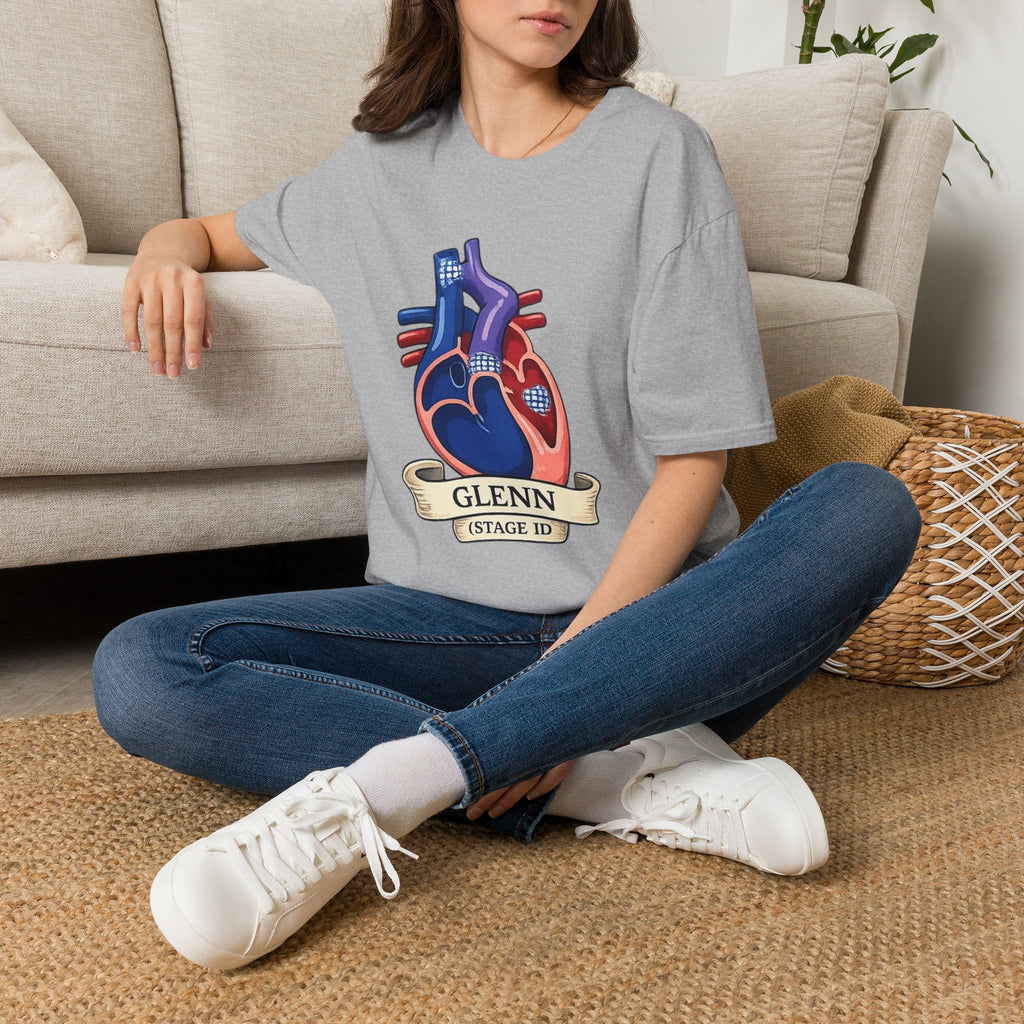 Anatomical Heart T-Shirt — Personalized "Glenn (Stage II)" Medical Art Tee