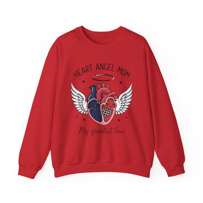 Heart Angel Mom Sweatshirt — “My Greatest Love” Memorial Crewneck
