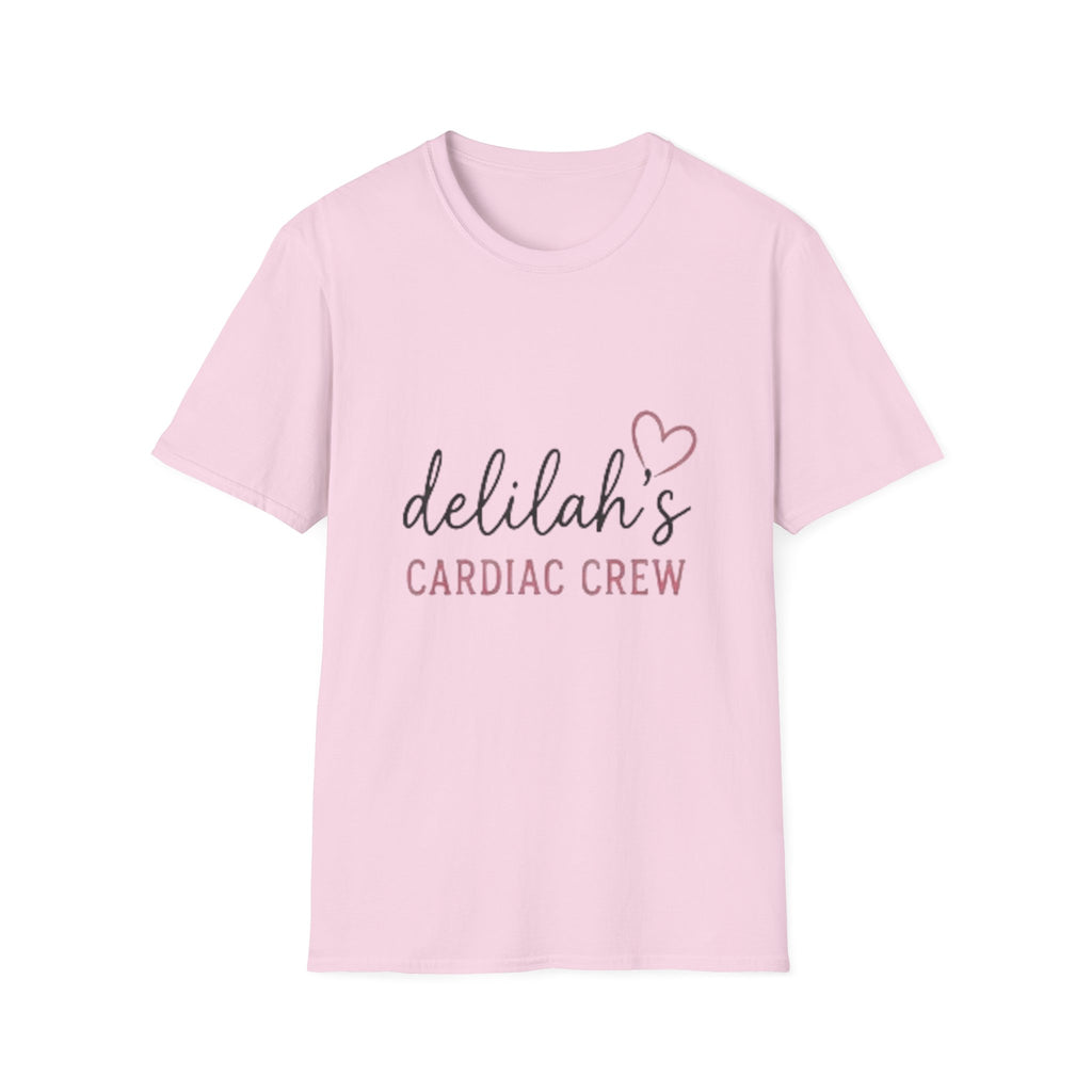 Delilah’s Cardiac Crew T-Shirt – Personalized Heartbeat Nurse/Medical Team Tee