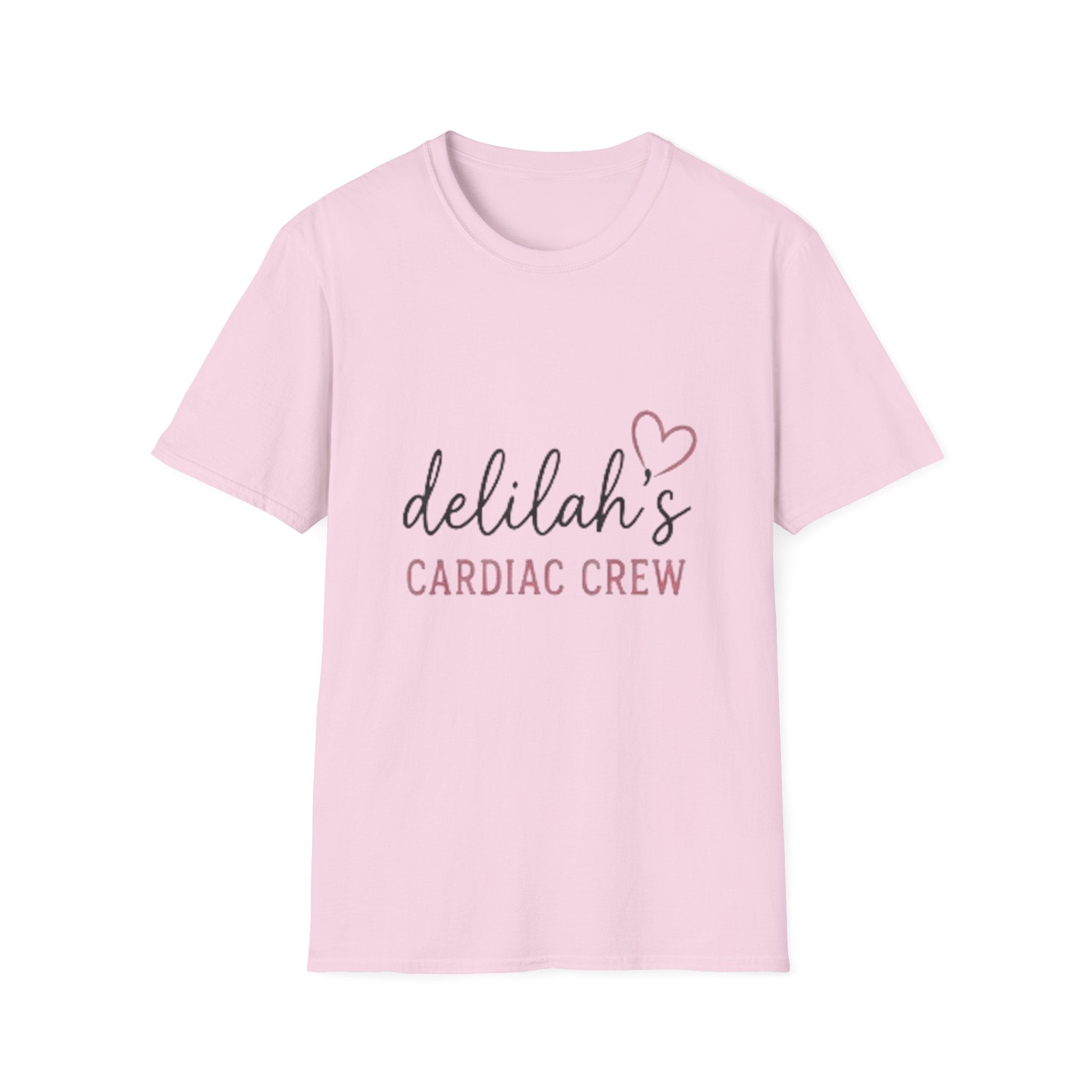 Delilah’s Cardiac Crew T-Shirt – Personalized Heartbeat Nurse/Medical Team Tee