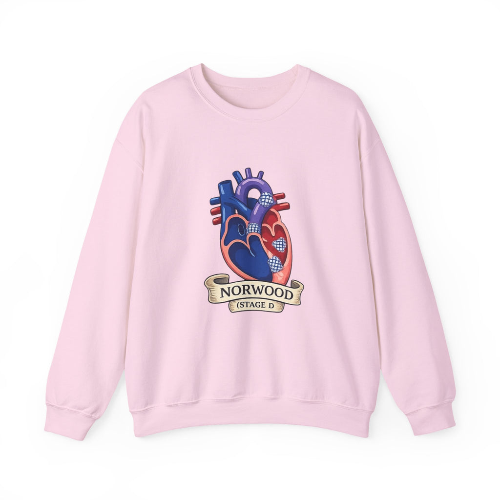 Crewneck Sweatshirt — Norwood Stage D Anatomical Heart Design