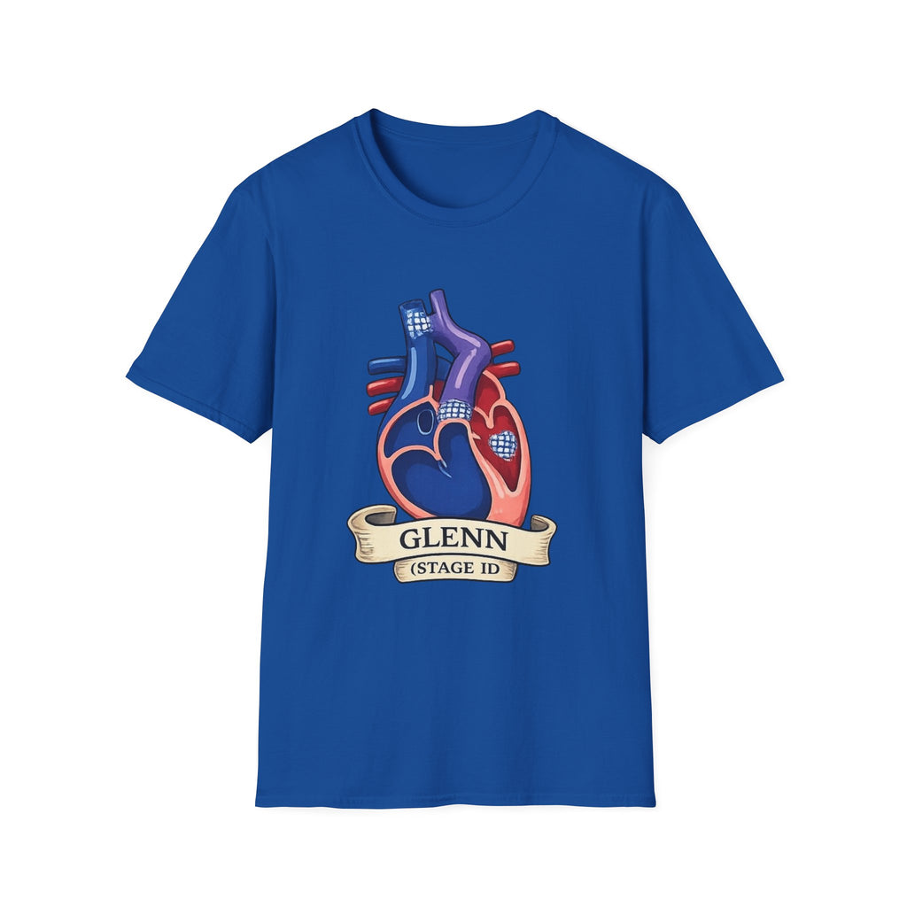 Anatomical Heart T-Shirt — Personalized "Glenn (Stage II)" Medical Art Tee