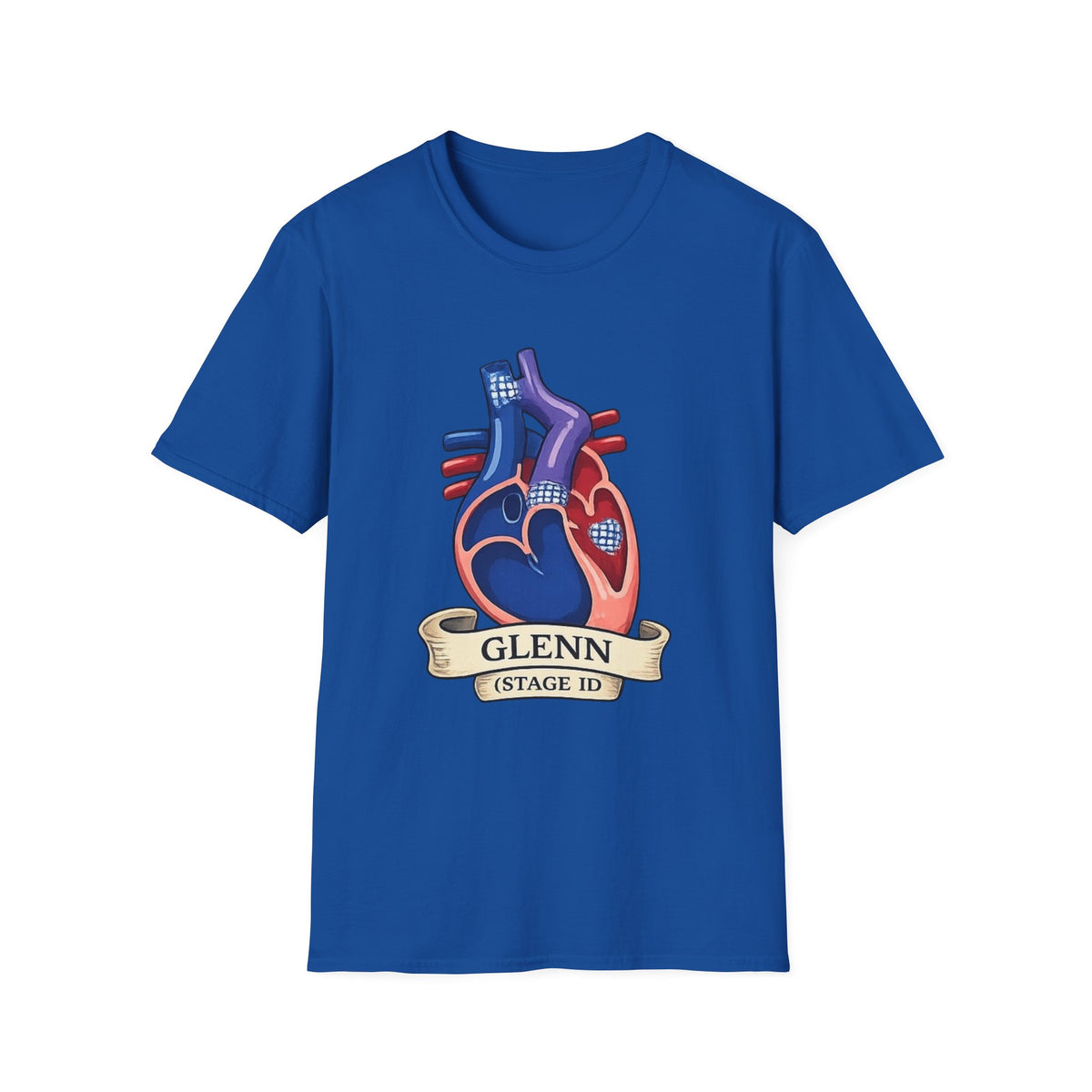 Anatomical Heart T-Shirt — Personalized "Glenn (Stage II)" Medical Art Tee