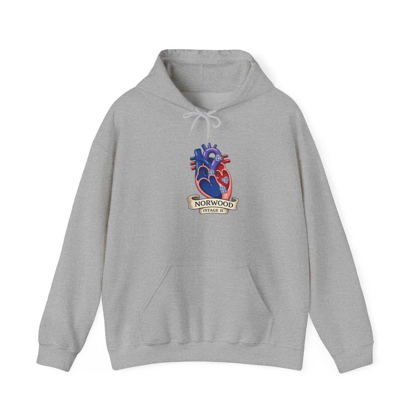 Heart & Gear Norwood Hoodie — Anatomical Heart Vintage Crest Hoodie
