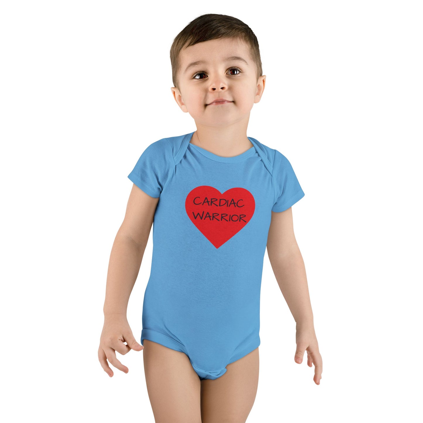 Cardiac Warrior Baby Onesie - Red Heart Infant Bodysuit (Congenital Heart Support)