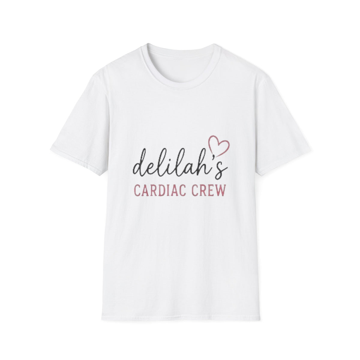 Delilah’s Cardiac Crew T-Shirt – Personalized Heartbeat Nurse/Medical Team Tee