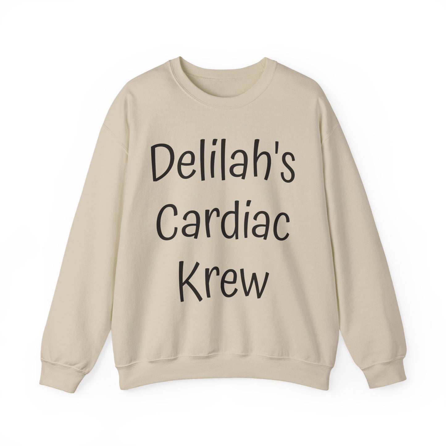 Delilah's Cardiac Krew Sweatshirt — Personalized Heart Team Crewneck (Est. 2025)