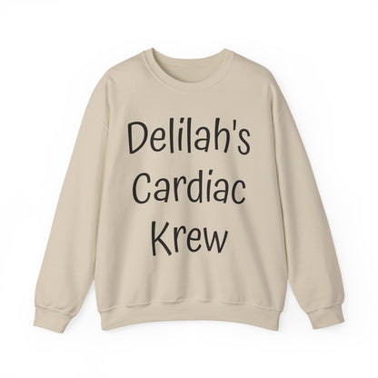 Delilah's Cardiac Krew Sweatshirt — Personalized Heart Team Crewneck (Est. 2025)