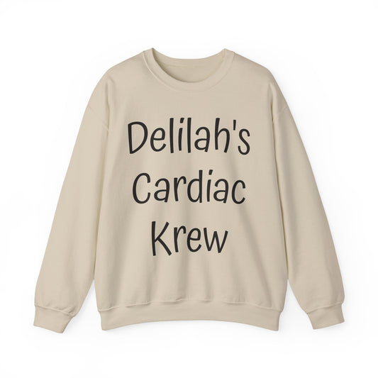 Delilah's Cardiac Krew Sweatshirt — Personalized Heart Team Crewneck (Est. 2025)