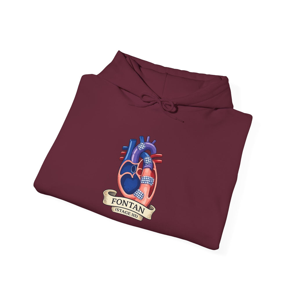 Anatomical Heart Hoodie — 'Fountain of Love' Graphic Pullover