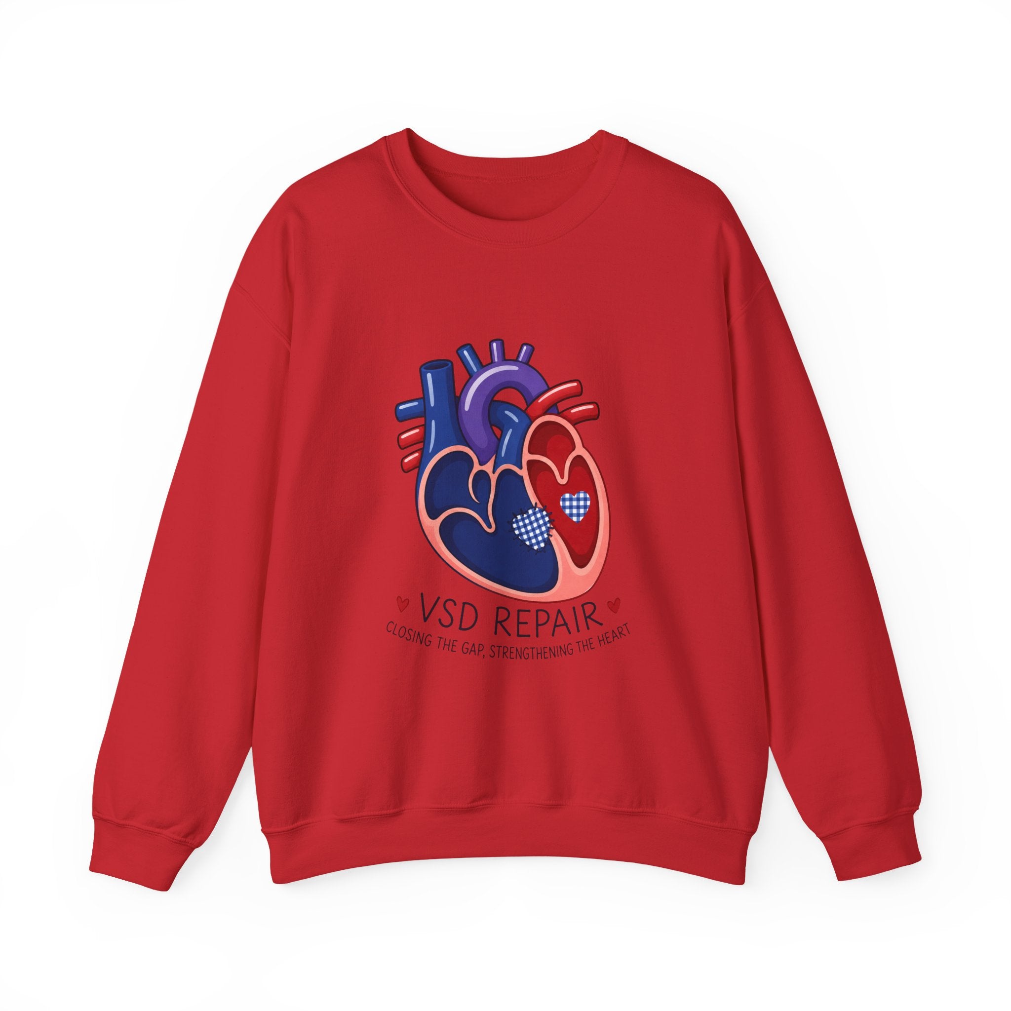 VSD Repair Heart Crewneck Sweatshirt — Congenital Heart Defect Awareness