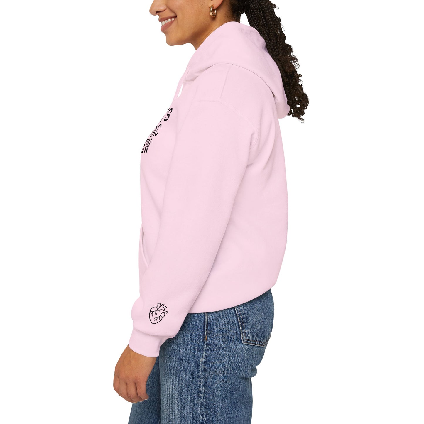 Delilah’s Cardiac Crew Hoodie — Personalized Heart Health Awareness Pullover