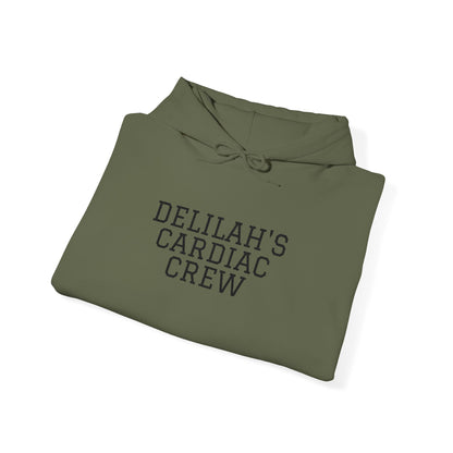Delilah’s Cardiac Crew Hoodie — Personalized Heart Health Awareness Pullover