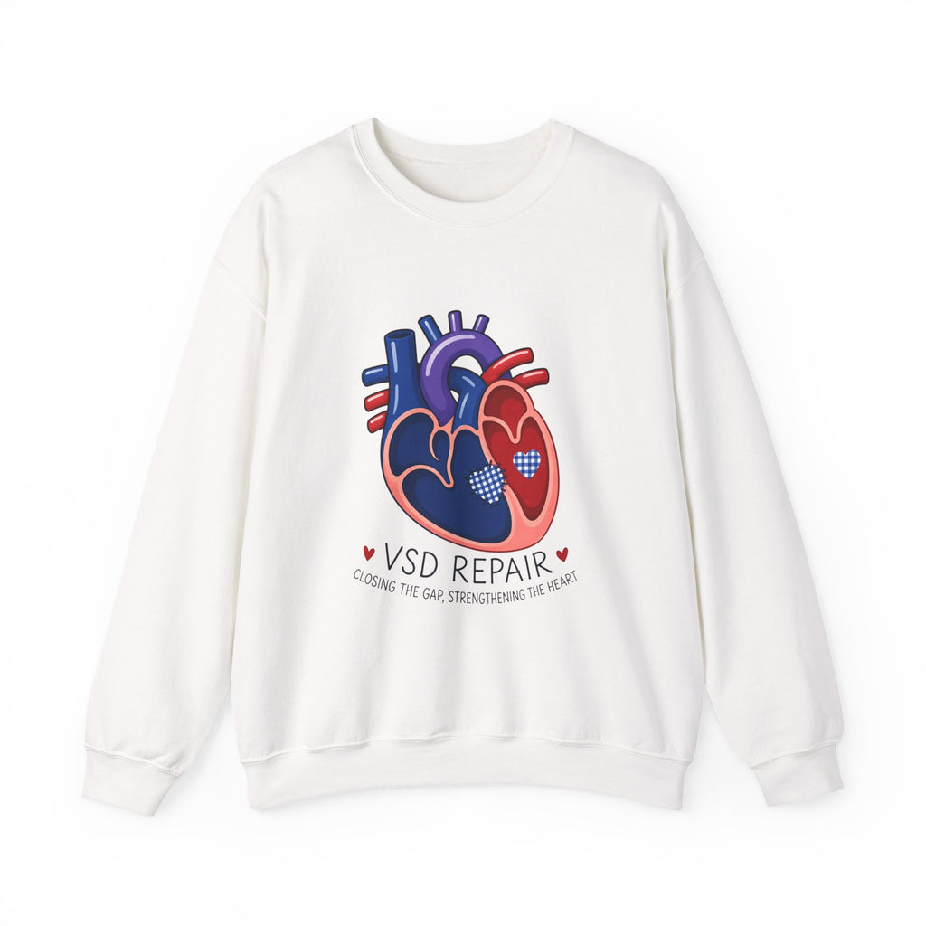 VSD Repair Heart Crewneck Sweatshirt — Congenital Heart Defect Awareness