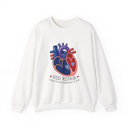 VSD Repair Heart Crewneck Sweatshirt — Congenital Heart Defect Awareness