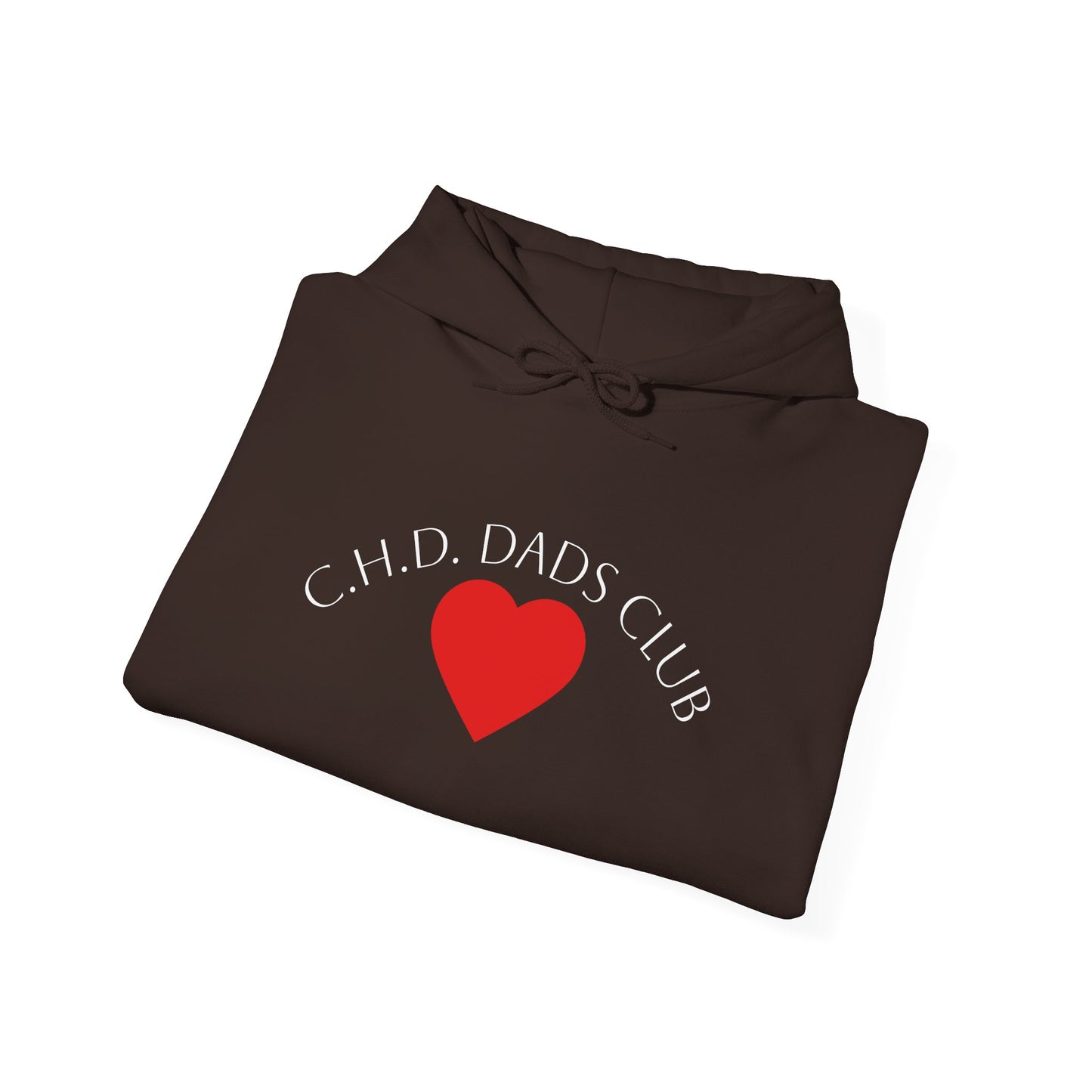 CHD Dads Club Hoodie — Minimal Heart Pullover for New & Expecting Fathers