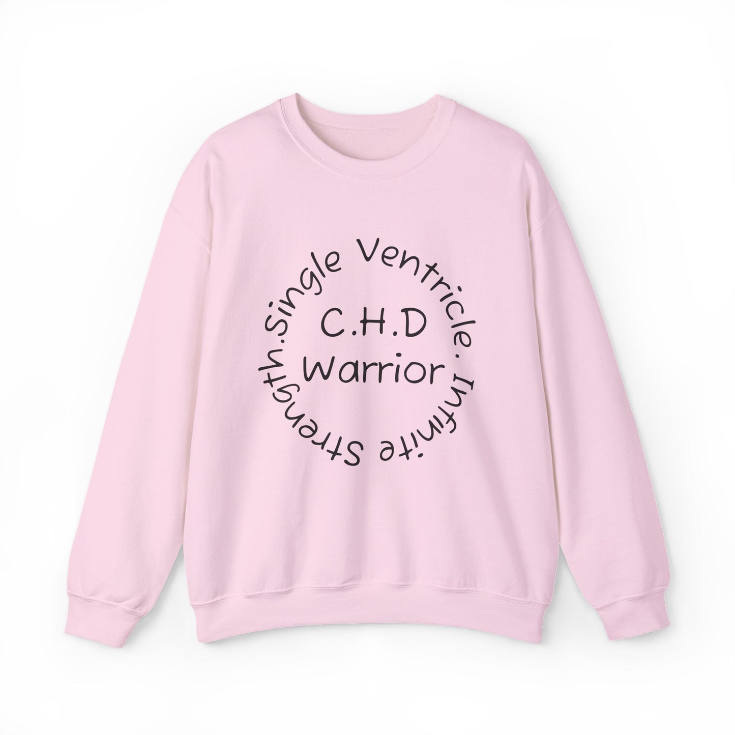 CHD Warrior Crewneck Sweatshirt — Single Ventricle, Tiny & Strong Circulation Awareness