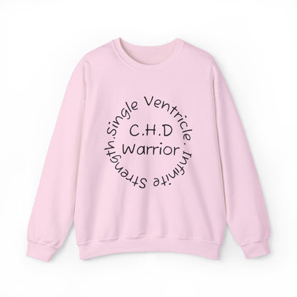 CHD Warrior Crewneck Sweatshirt — Single Ventricle, Tiny & Strong Circulation Awareness