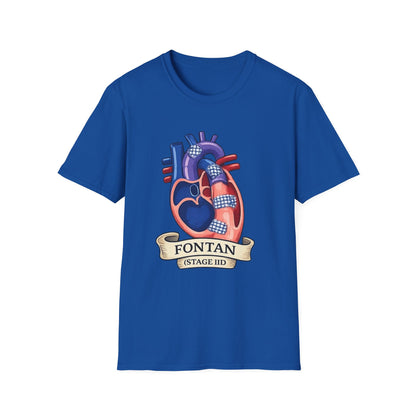 Anatomical Heart T-Shirt — 'FONTAN (Stage I/II)' Medical Illustration Tee