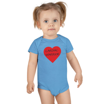 Cardiac Warrior Baby Onesie - Red Heart Infant Bodysuit (Congenital Heart Support)