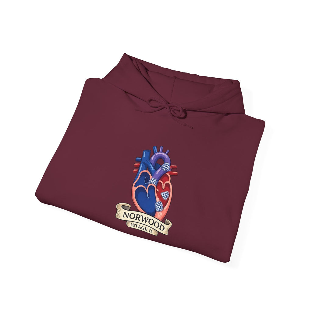 Heart & Gear Norwood Hoodie — Anatomical Heart Vintage Crest Hoodie