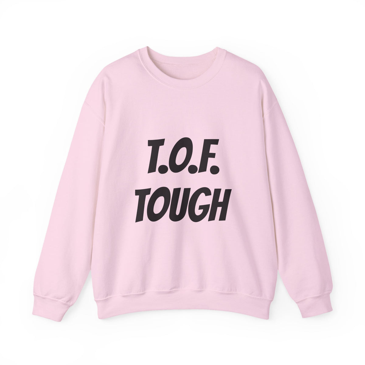 T.O.F. Tough Crewneck Sweatshirt — Minimal Heart Graphic