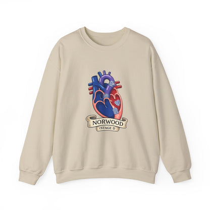 Crewneck Sweatshirt — Norwood Stage D Anatomical Heart Design