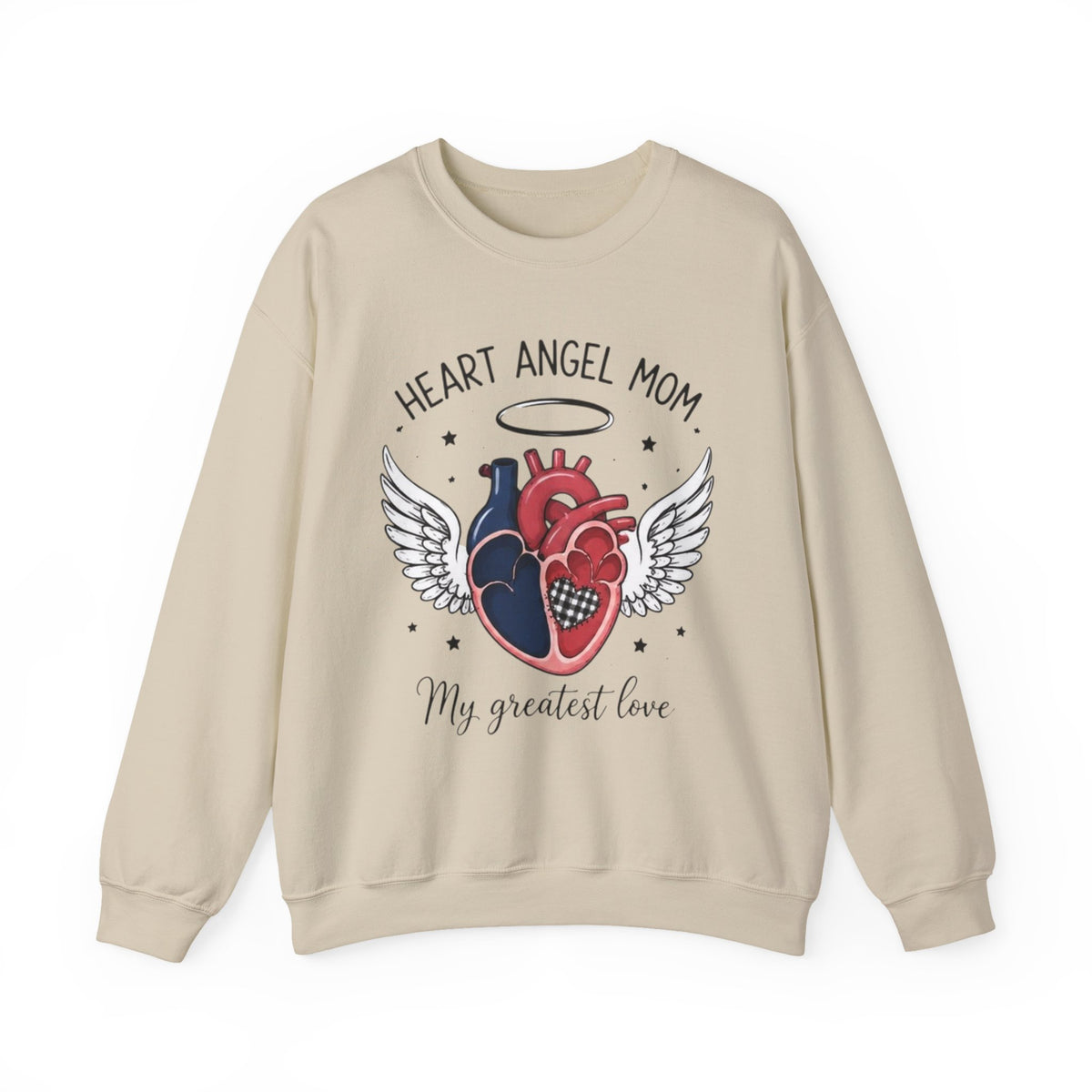 Heart Angel Mom Sweatshirt — “My Greatest Love” Memorial Crewneck