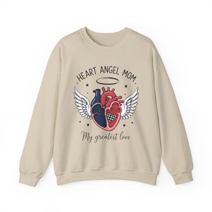 Heart Angel Mom Sweatshirt — “My Greatest Love” Memorial Crewneck