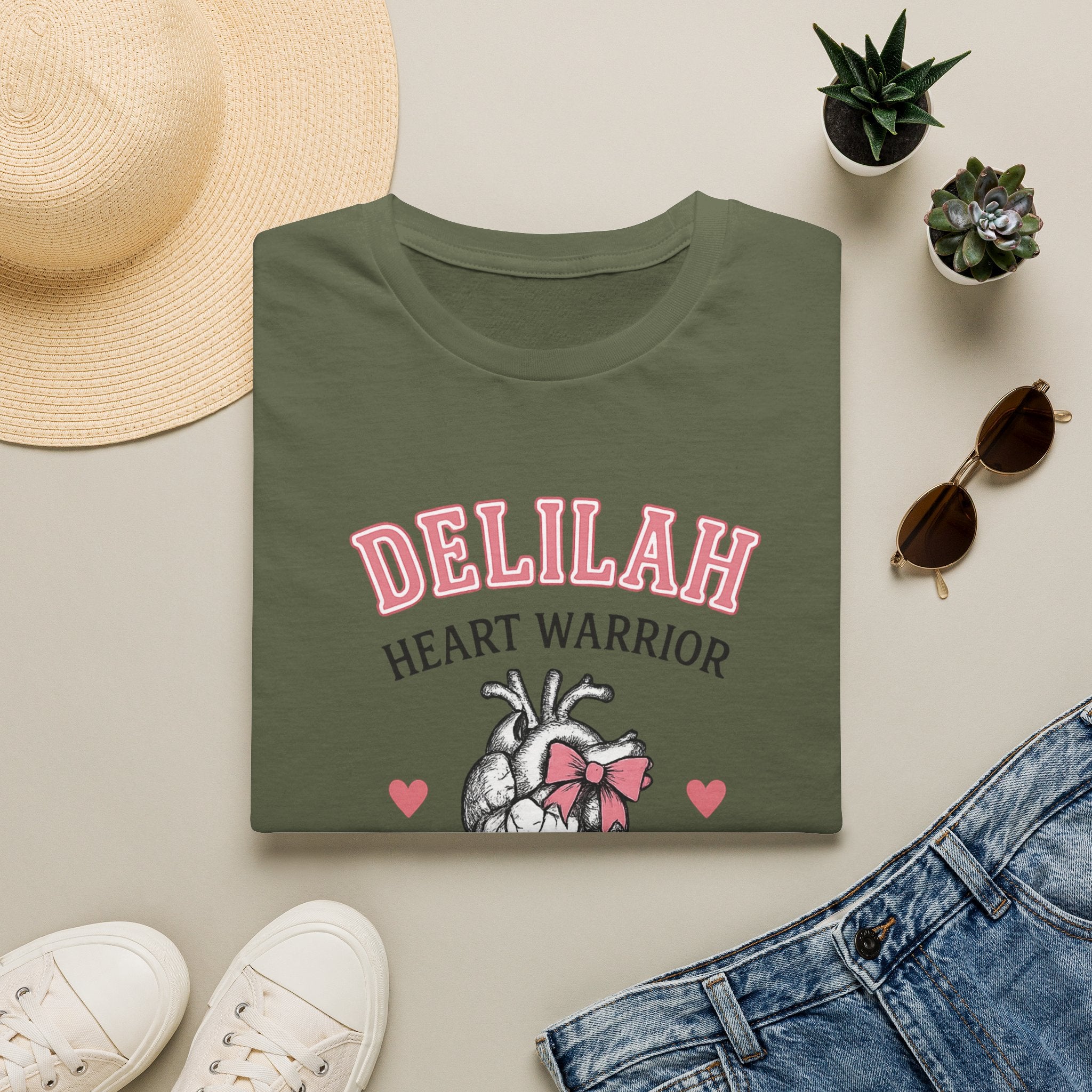 Delilah Heart Warrior T-Shirt — Personalized Heart Warrior Tee