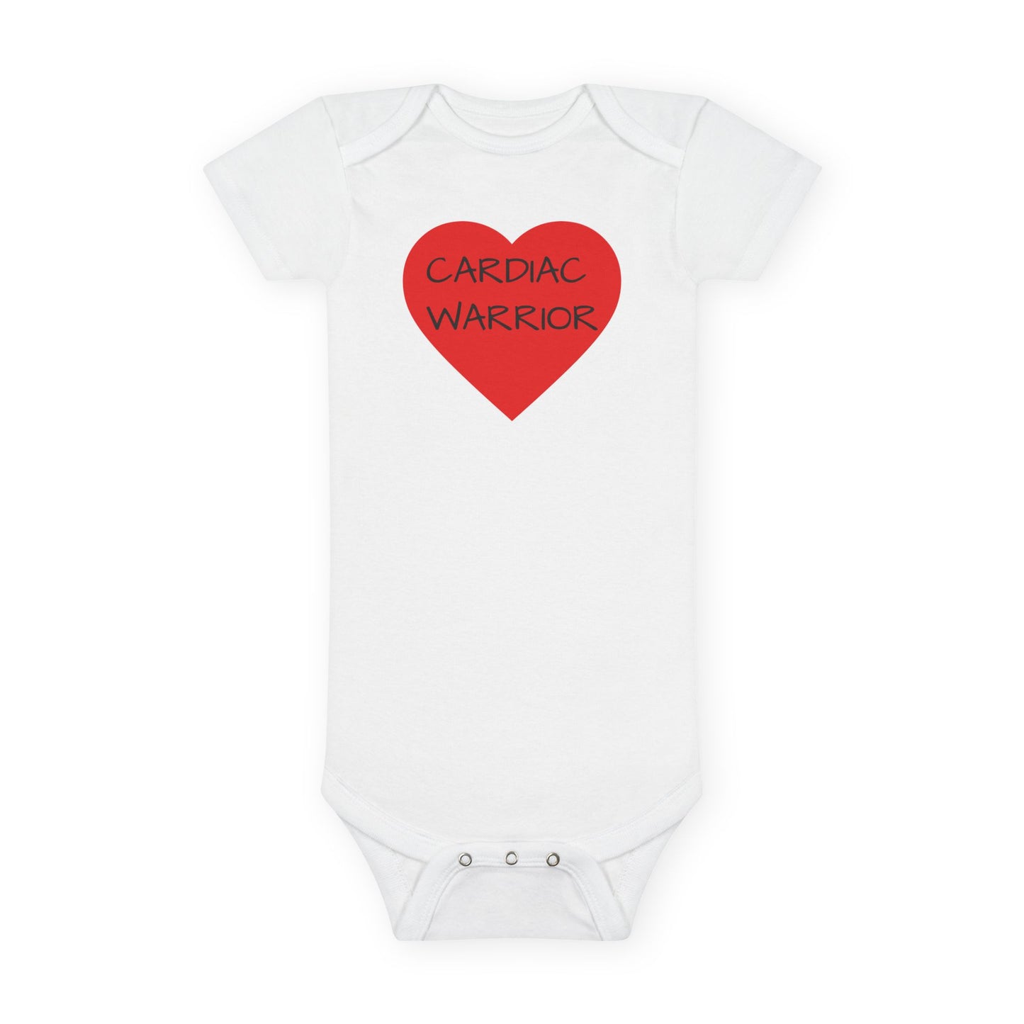 Cardiac Warrior Baby Onesie - Red Heart Infant Bodysuit (Congenital Heart Support)